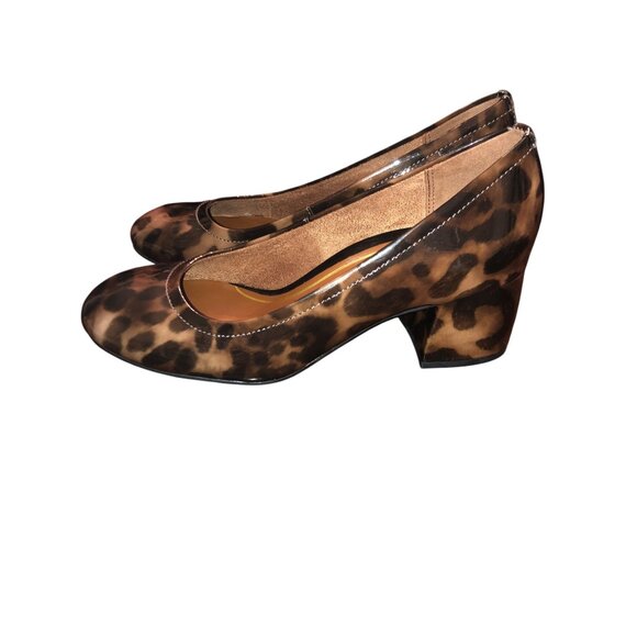 Leopard Print Block Heel Pumps By Vionic - Womens Size 5 - Picture 6 of 12